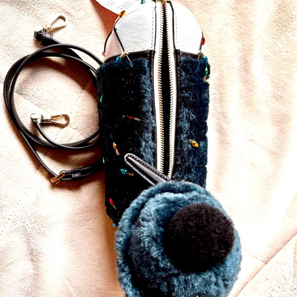 BNWT Collectible Kate Spade Dachshund Dog Claude Bag, Green, Christmas Lights - Picture 7 of 8